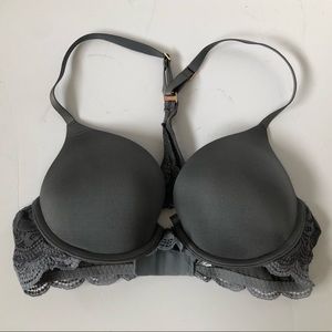 Aerie Gray Racerback Push-up Bra 32 C